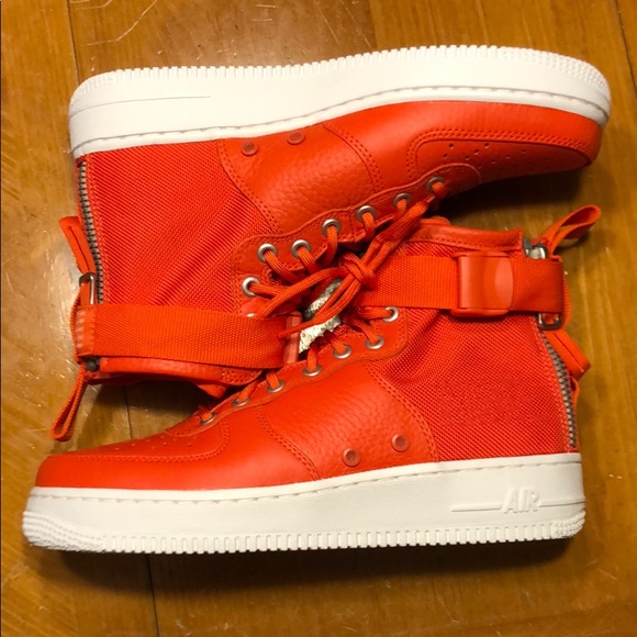 nike sf air force 1 mid orange